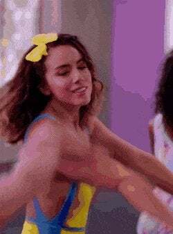 Chloe Bennet NN aerobics plot in Valley Girl