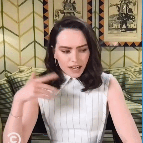 Daisy Ridley when you find the remote to the vibrator