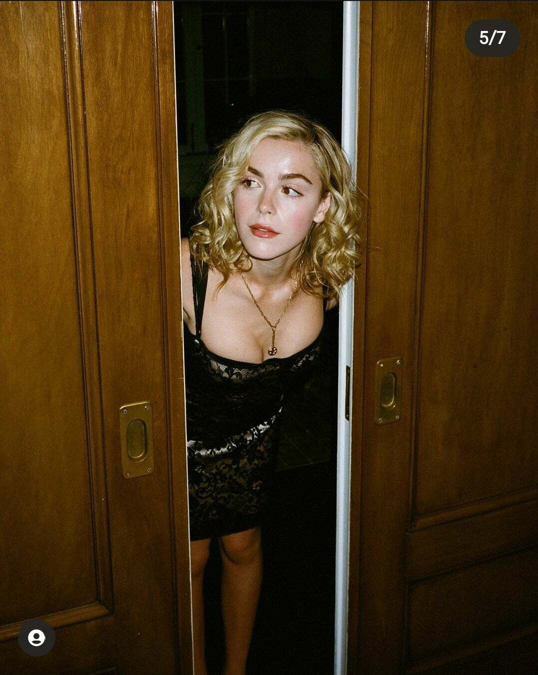 Kiernan Shipka peeking in on her gangbang for this evening