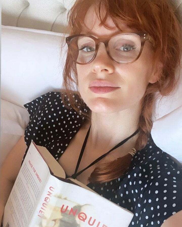 Jessica Chastain with strong naughty teacher vibes