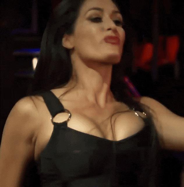 Nikki Bella bouncing her massive tits