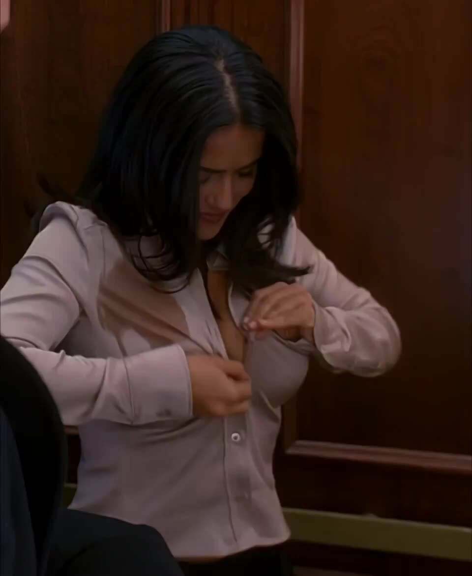 Salma Hayek removing her shirt to brighten your Saturday