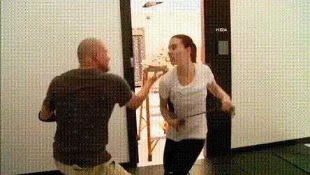 Scarlett Johansson BTS combat training for Iron Man 2 She