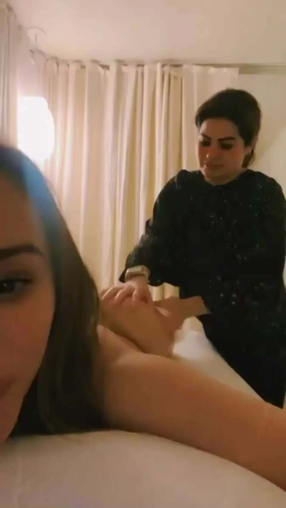 Yanet Garcias ass getting a massage