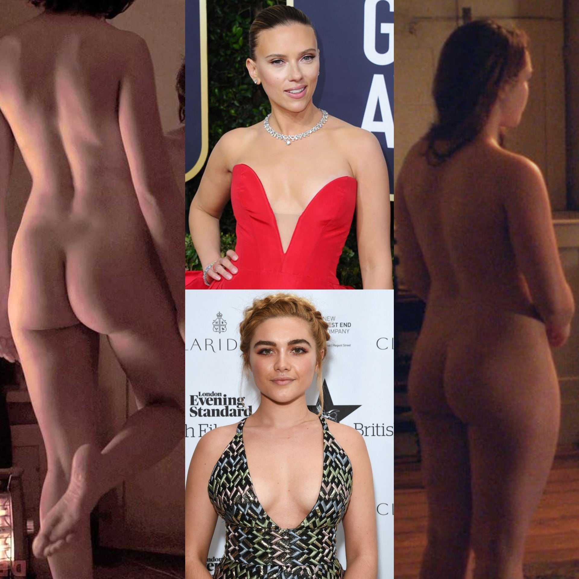 Black Widow Sisters Asses Scarlett Johansson and Florence Pugh