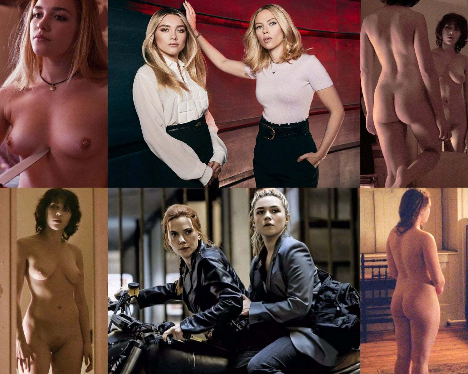 Florence Pugh & Scarlett Johansson and their naked tits & ass - Nude Celebs