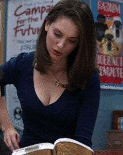 Alison Brie showing off From Community