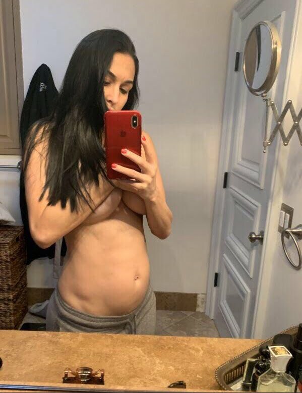 Nikki Bella Topless 2 Photos