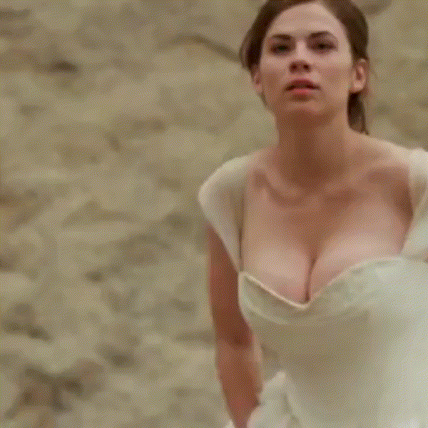 Hayley Atwells glorious plots in a wedding dress in The