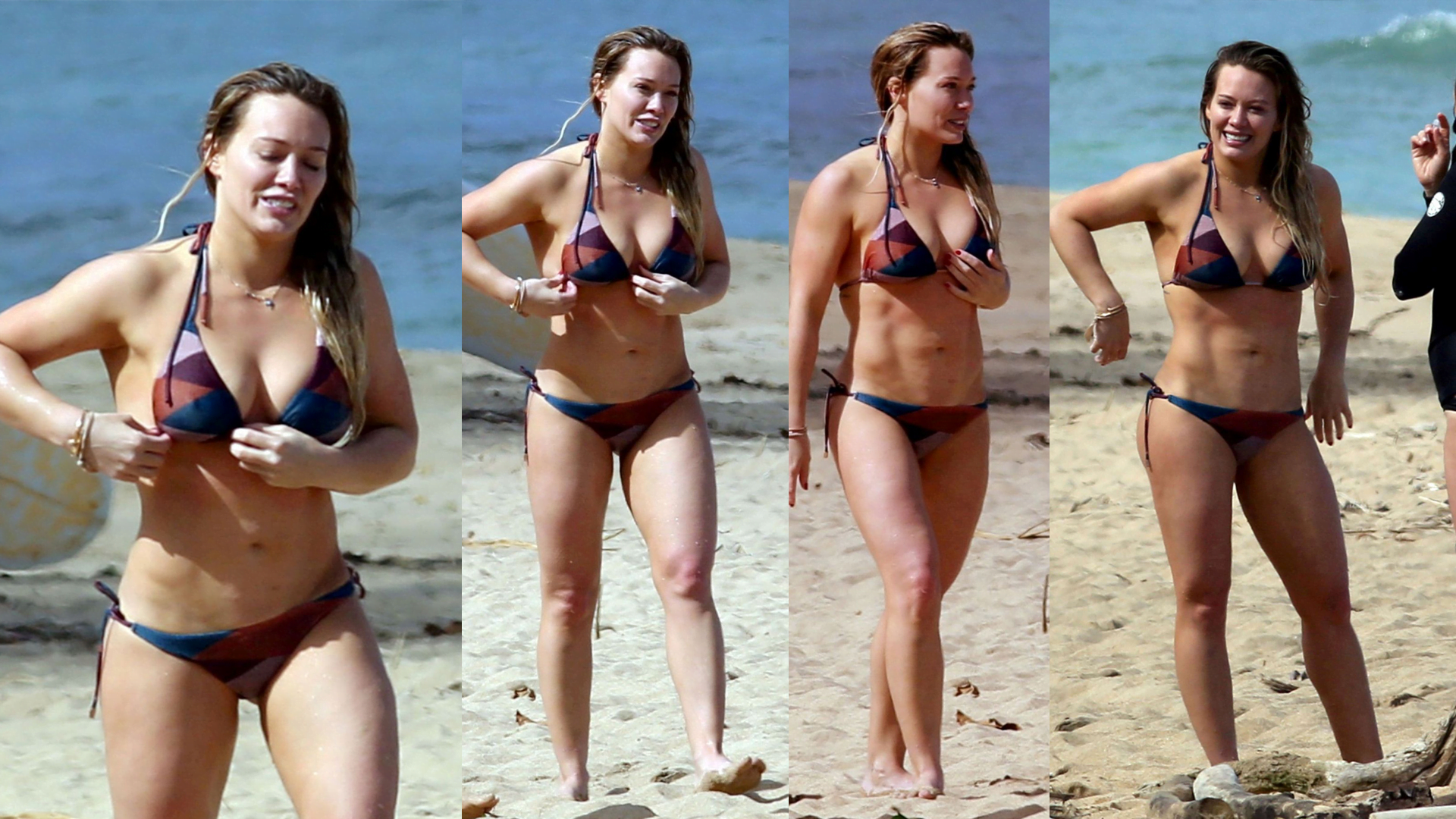 Hilary Duff beach candids