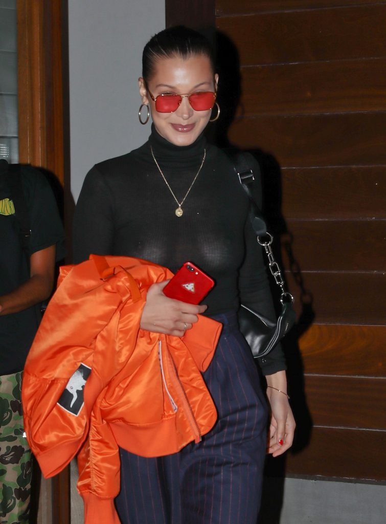 Bella Hadid Braless (10 Photos)