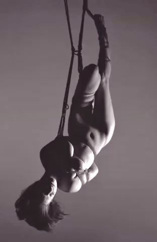 Lady Gaga Flying Japanese rope bondage