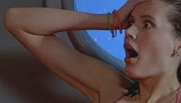 Geena Davis - see-thru plot in 'Earth Girls Are Easy' (1988)