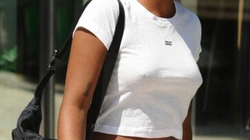 Justine Skye Braless (9 Photos)