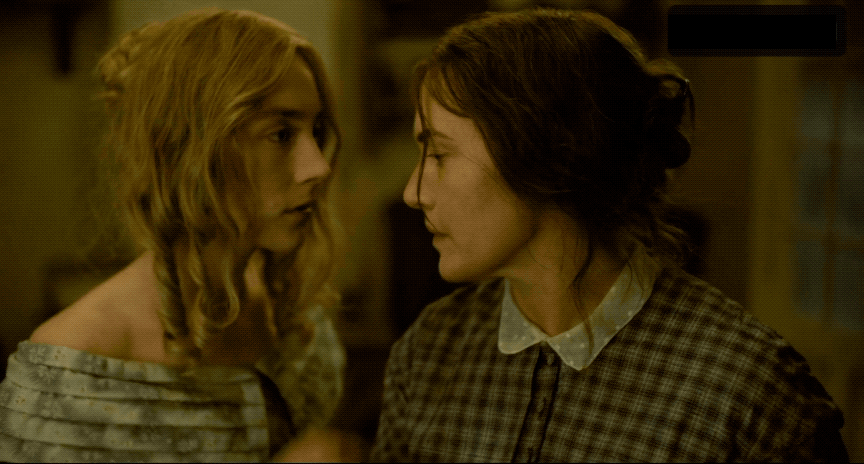 Saoirse Ronan getting devoured by Kate Winslet.gif