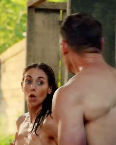 New Alison Brie topless handbra plot from the Freelance trailer.jpg