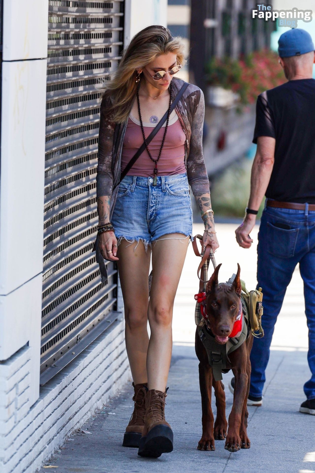 Braless Paris Jackson Exits the Flea Market with Her Beloved.jpg