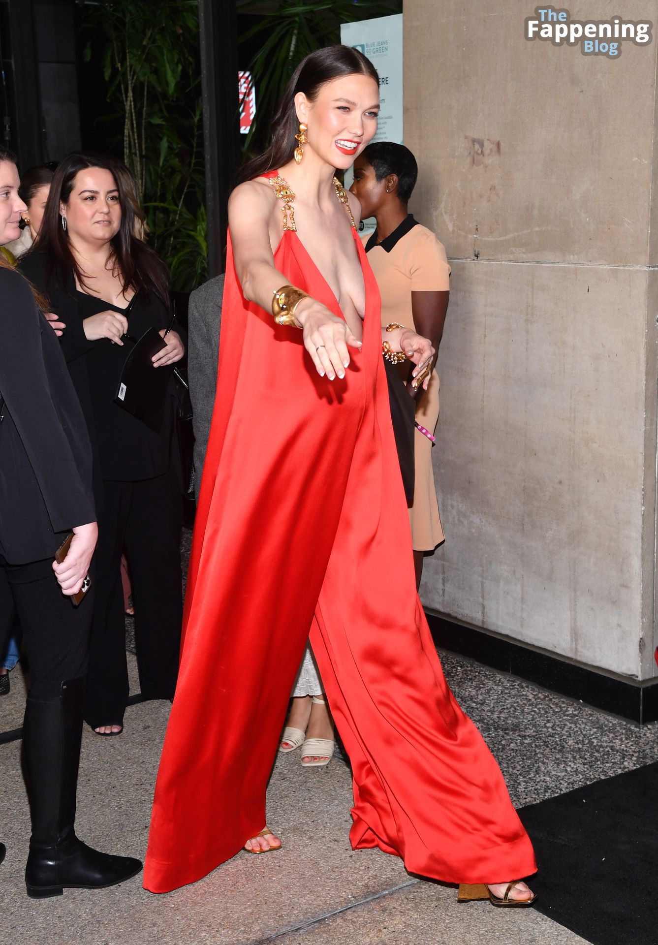 Braless Karlie Kloss Stuns in Red at the Future of.jpg