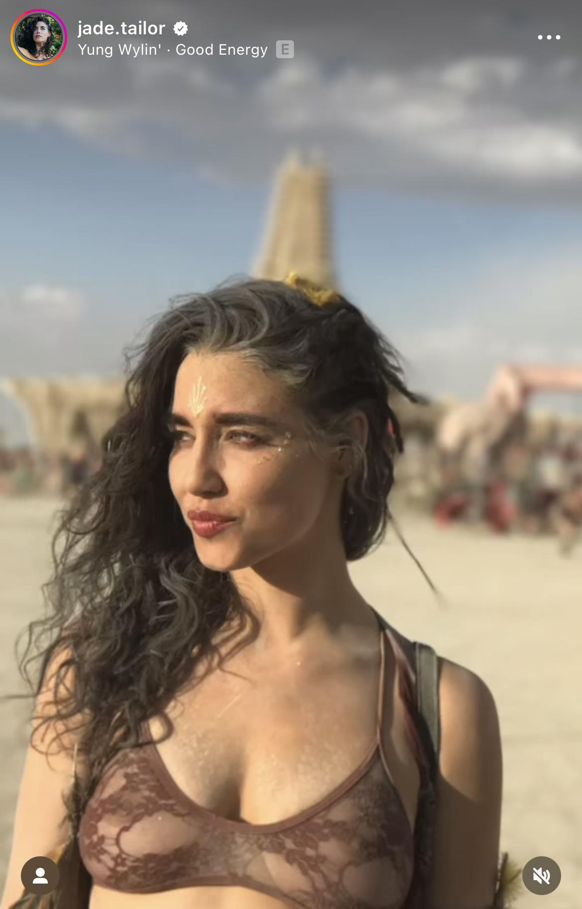 Jade Tailer The Magicians see through bra at Burning Man.jpg