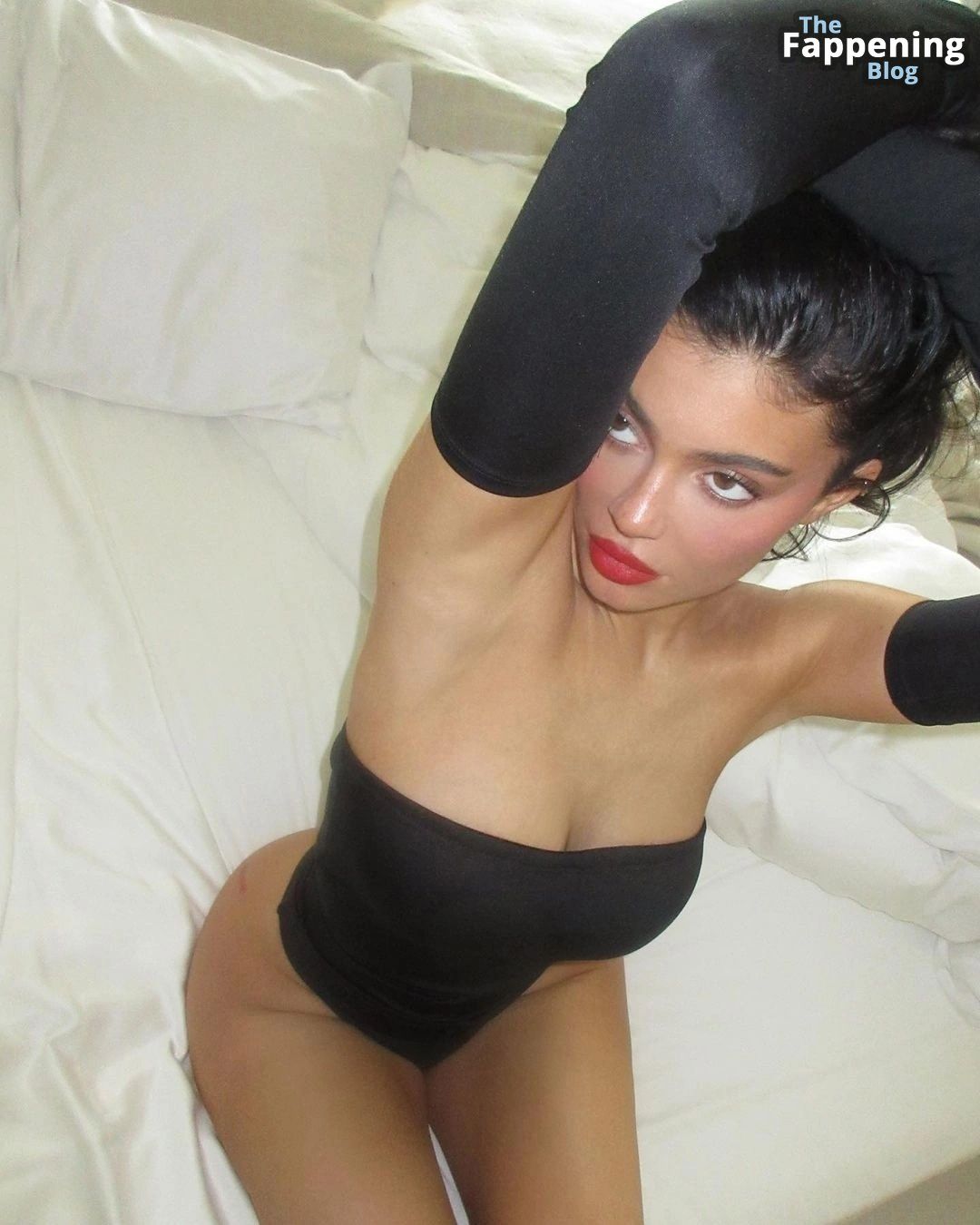 Kylie Jenner Sizzles in a Strapless Leotard 5 Photos.jpg