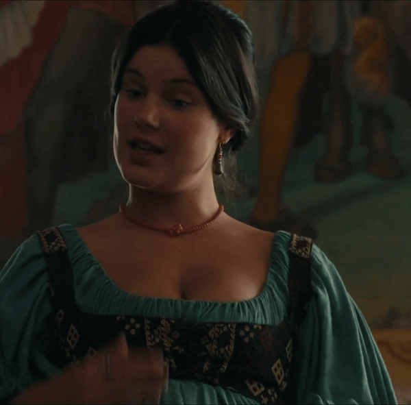 Alexia Chardard lactating in Benedetta 2021.gif