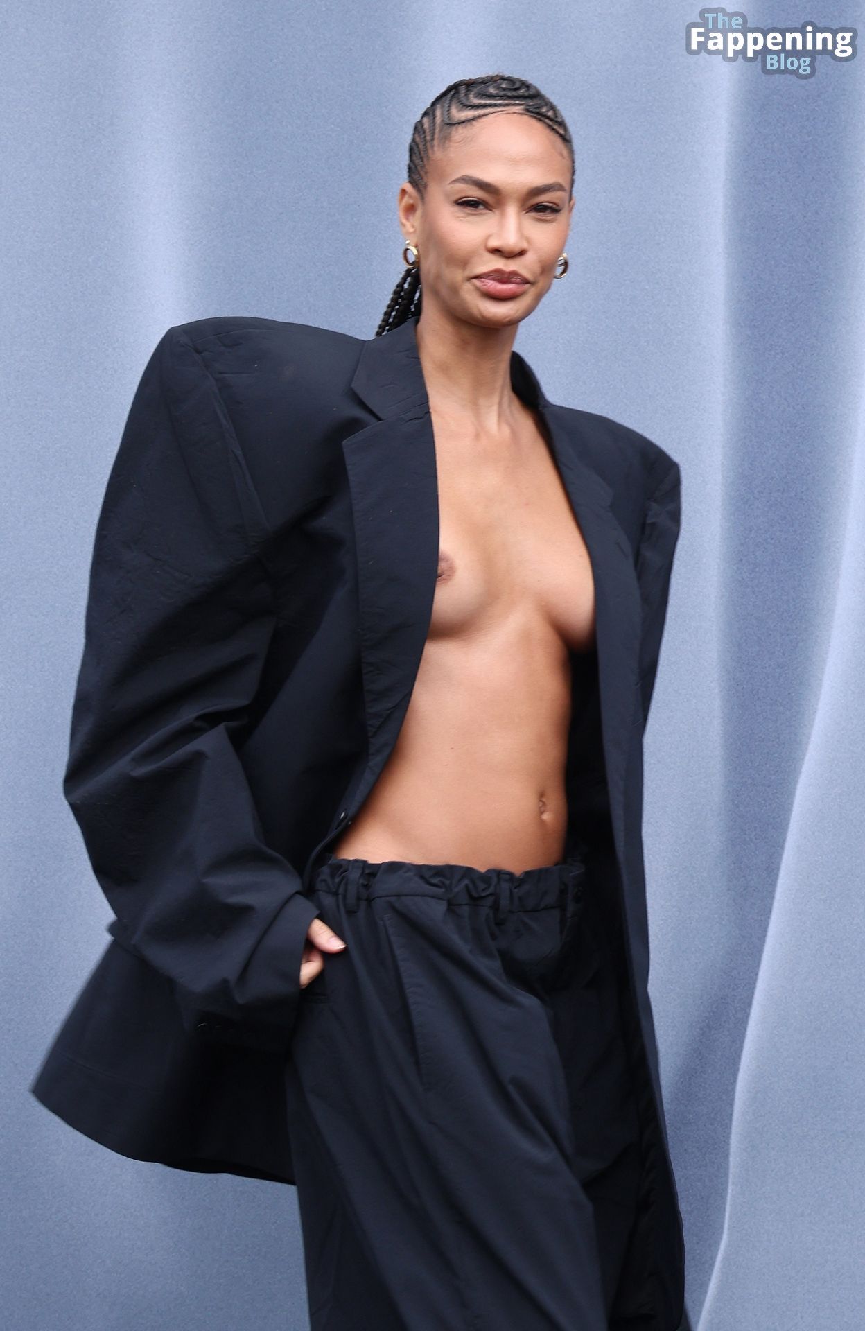 Joan Smalls Flashes Her Nude Tits at the Balenciaga Show.jpg