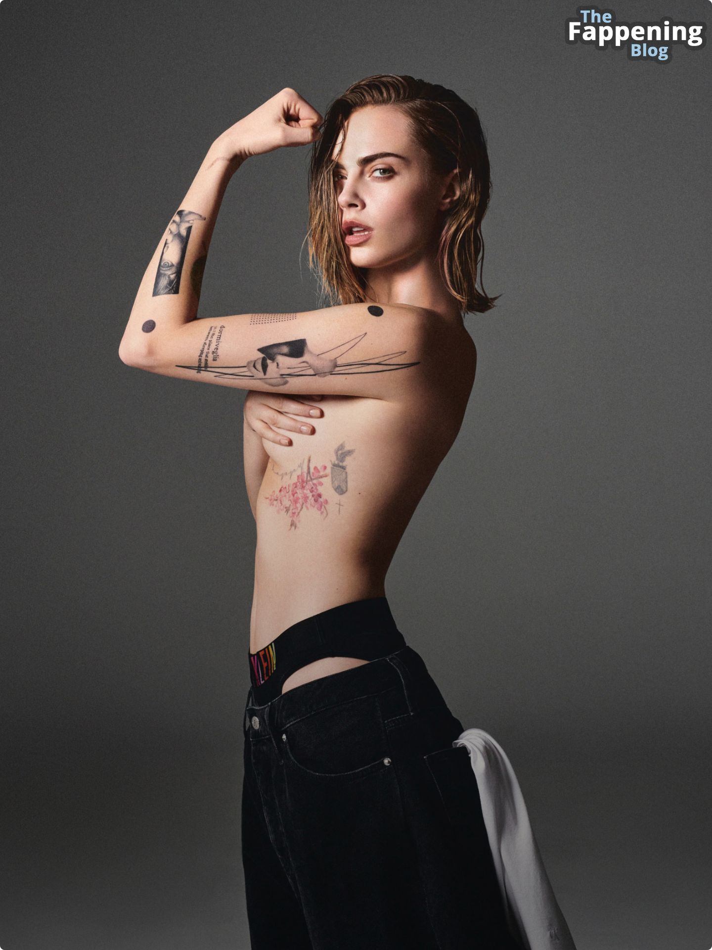 Cara Delevingne Sexy Topless – Calvin Klein Pride Campaign.jpg