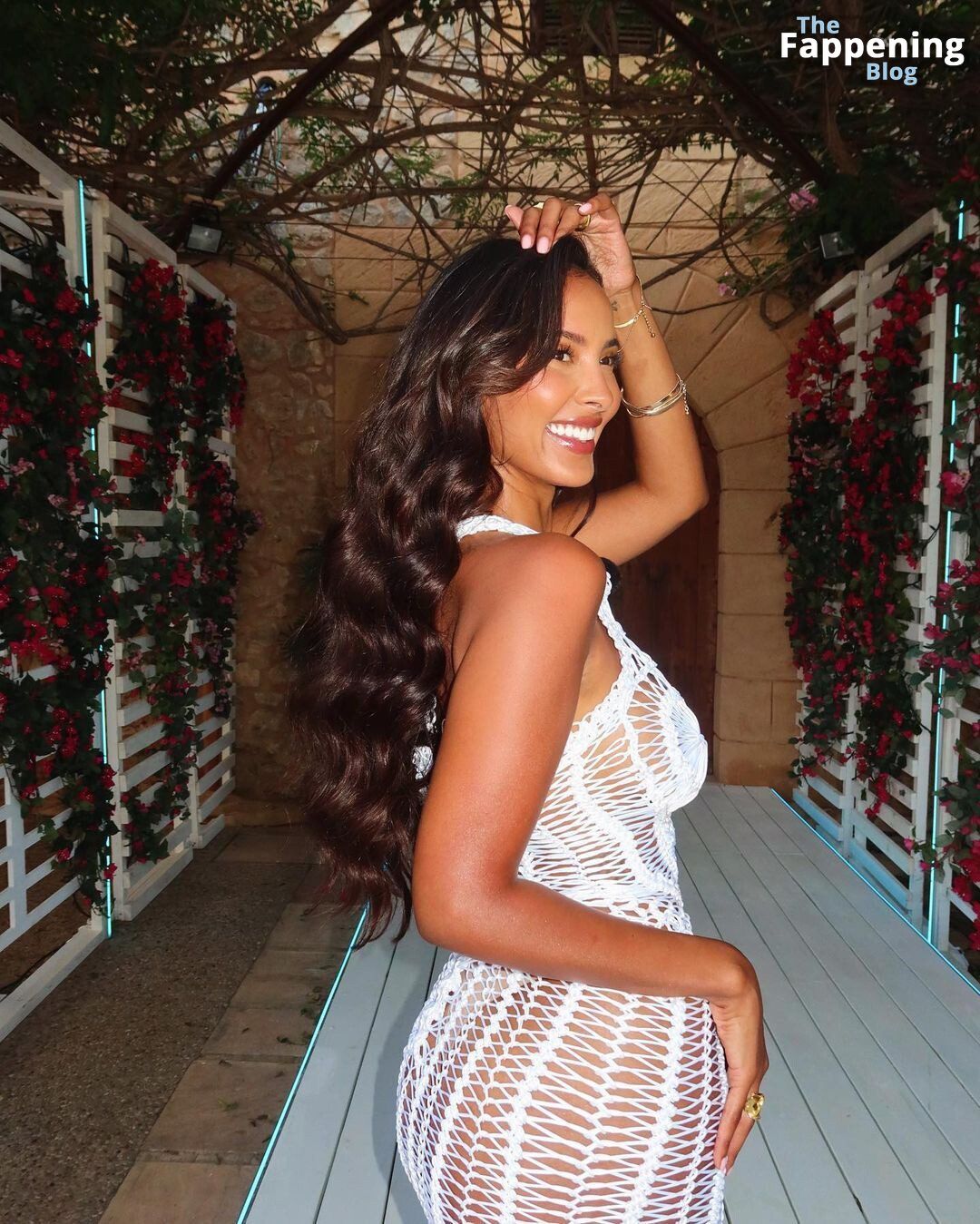 Maya Jama Looks Sexy in a White Dress 6 Photos.jpg