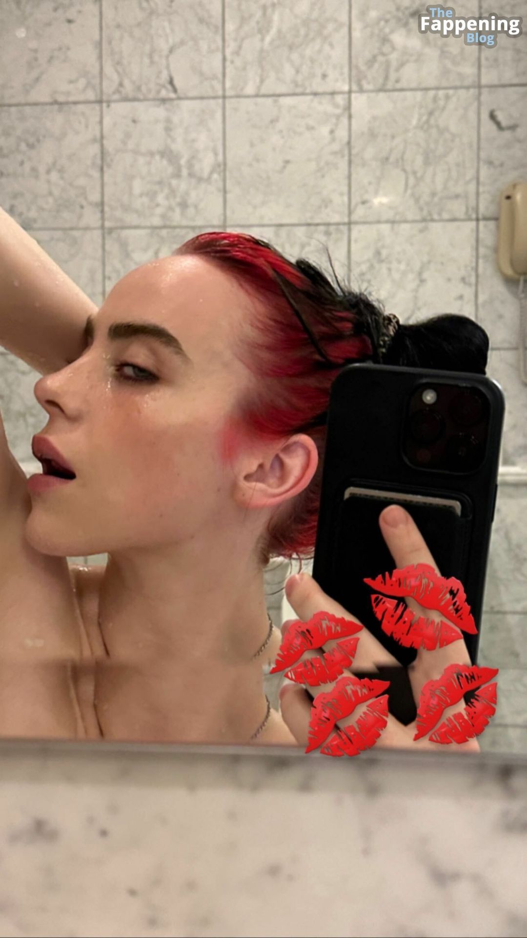 Billie Eilish Takes Selfies in the Shower 3 Photos.jpg