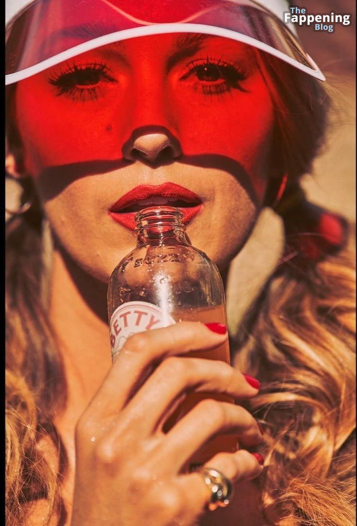Blake Lively Poses in a Red Bikini for Betty Buzz.jpg