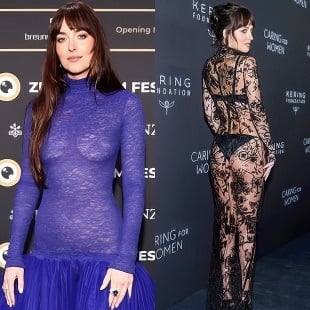 Dakota Johnson Keeps Showing Her Nips And Ass