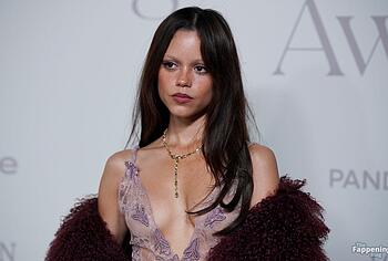 Jenna Ortega in see through dress