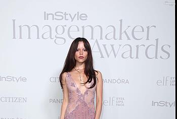 Jenna Ortega in see through dress