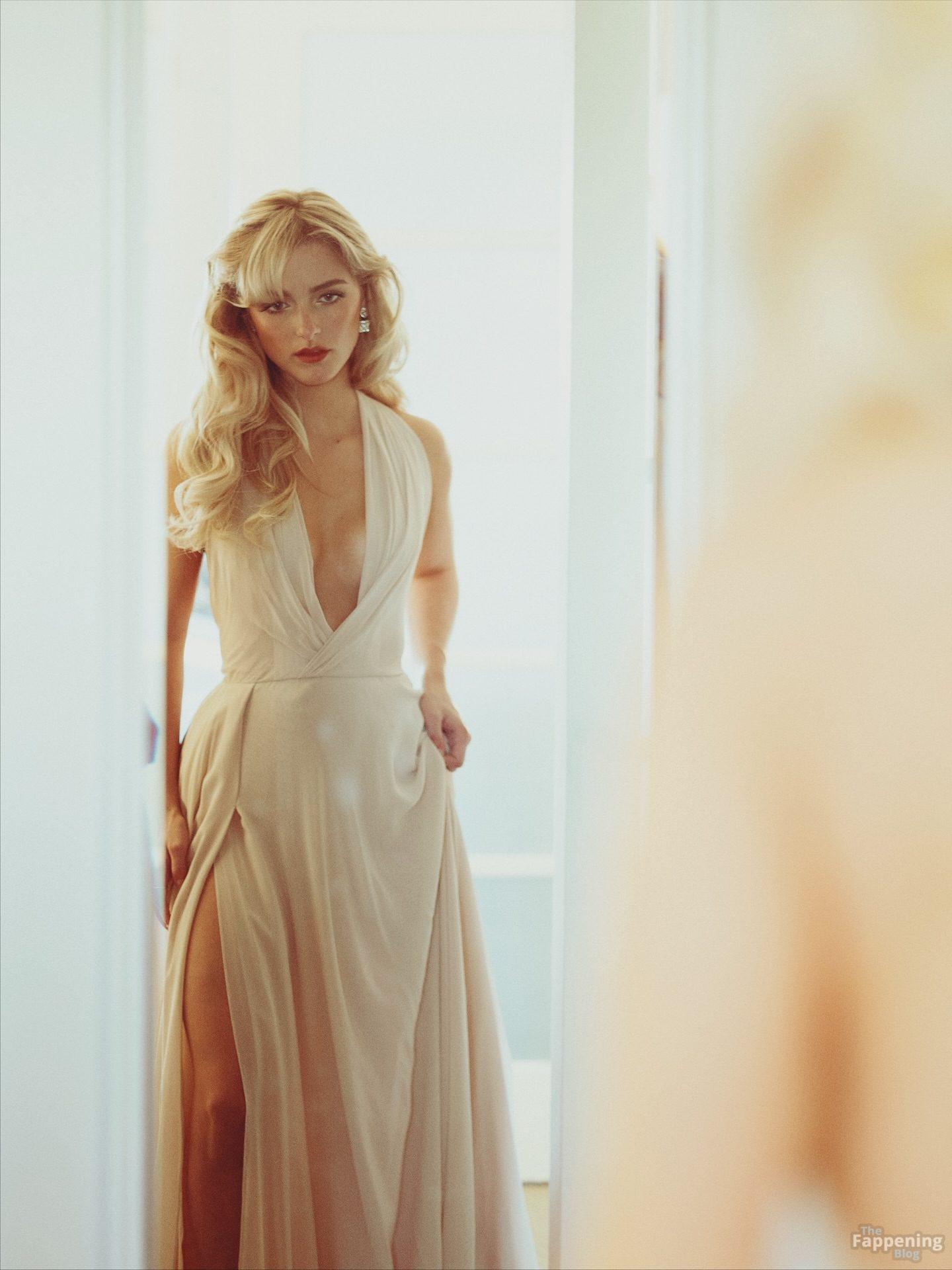 Mckenna Grace Poses in a Plunging Dress for the Hotel.jpg