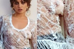 Isabela Merced Nude Tits In A See Thru Top
