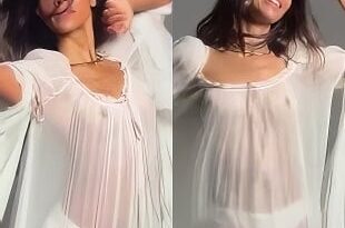 Zoe Saldana Nude Tits See Thru Video