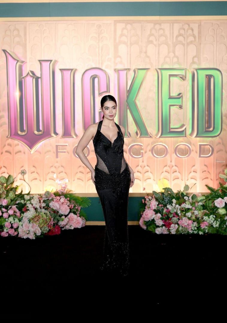 Aulii Cravalho Displays Her Cleavage in a Sexy Dress at.jpg