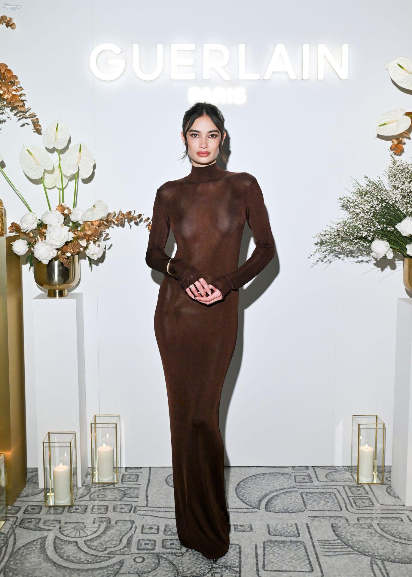 Kelsey Merritt Looks Hot in a Sheer Brown Dress at.jpg