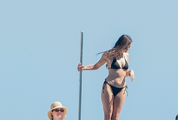 Nina Dobrev Relaxing With Selena Gomez in Bikini