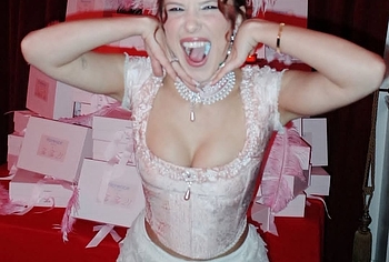 Millie Bobby Brown Looks Hot In Silk Retro Lingerie