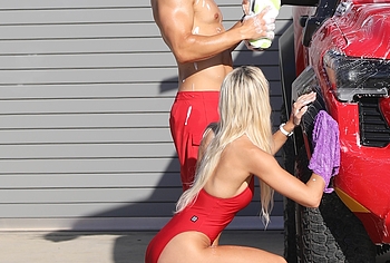 Olivia Dunne Pussy Cameltoe and Tight Ass During Baywatch Reboot