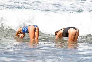 Olivia Dunne Pussy Cameltoe and Tight Ass During Baywatch Reboot